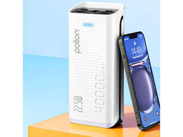 Зовнішній акумулятор (павербанк) Powerbank POLION 22.5W 40000mAh USB-C USB-A PD 3.0 QC 3.0 