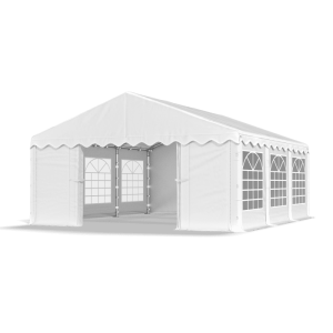  Палатка намет павільйон (4 х 8) DAS COMPANY біла з москітною сіткою 240 г/м