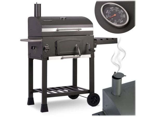 Гриль BBQ Berdsen BD-891 вугільний з кришкою, полицями, на колесах