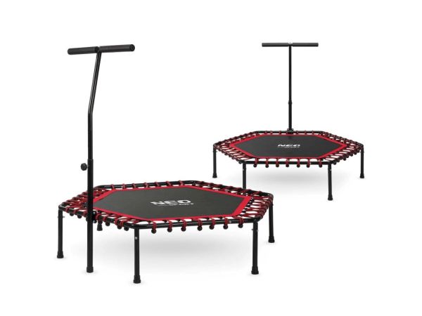 Батут-фітнес для тренувань NEO-SPORT 127см  з ручкою 1104, червоний