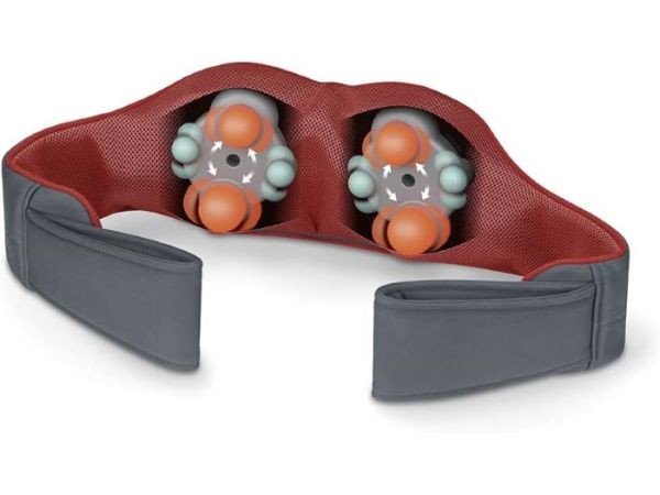 Масажер для шиї Beurer MG 151 Shiatsu, для масажу плечей, шиї та спини, 8 3D-масажних головок, 3 рівні інтенсивності, з можливістю зміни напрямку