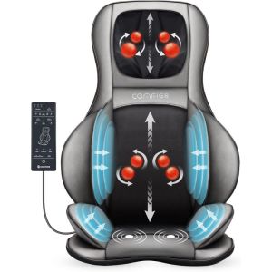 Масажний крісло-накидка Comfier Shiatsu з підігрівом та функцією компресії - 2D/3D-масаж, повна спинка, для жінок та чоловіків