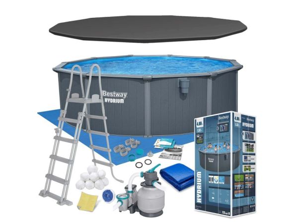 Басейн каркасний 13в1 Bestway Hydrium 488 х 132 см 561CU Басейн каркасний 13в1 Bestway Hydrium 488 х 132 см 561CU