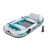 Човен надувний понтон Bestway 65159 Adventure Elite X5 (364x166 см) весла, насос