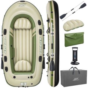 Човен надувний Bestway Voyager X3 Raft 294 х 137 см, зелено-бежевий, 65164