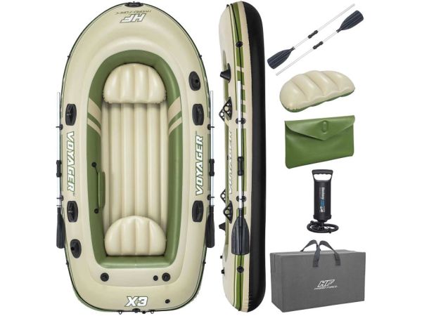Човен надувний Bestway Voyager X3 Raft 294 х 137 см, зелено-бежевий, 65164